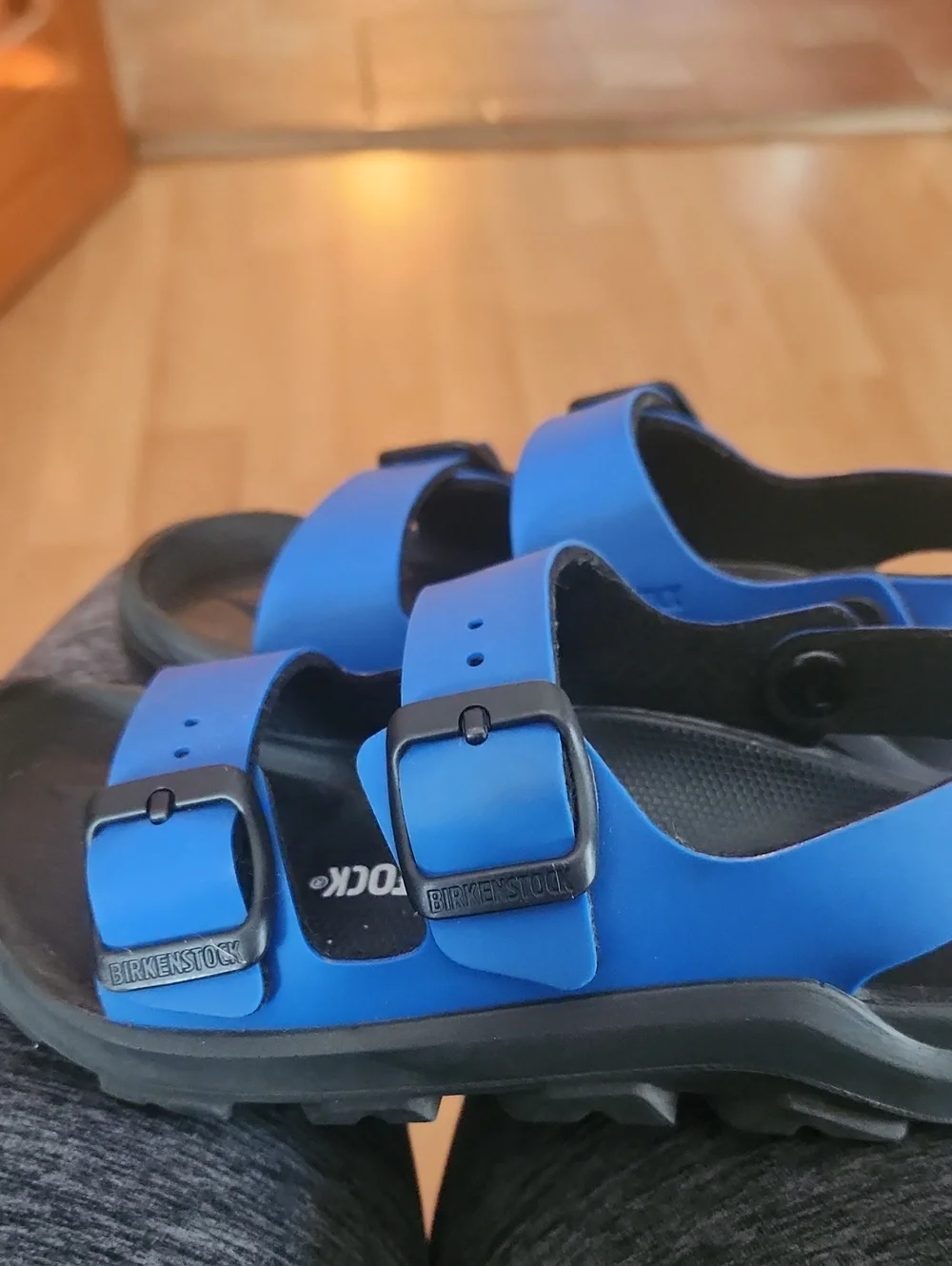 Birkenstock Kids Blue Two-Strap Sandals